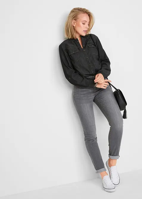 High waist comfort stretch jeans, slim fit, bonprix