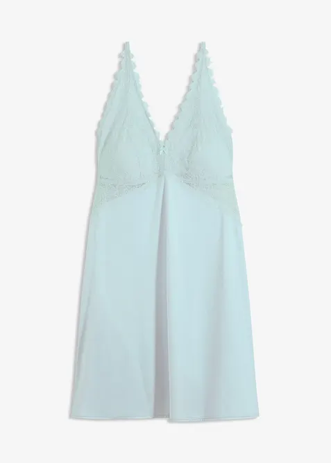 Slipdress met uitneembare vulling en glanzend materiaal, bonprix