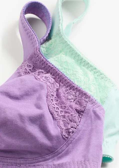 T-shirt bh zonder beugels, met katoen (set van 2), bonprix