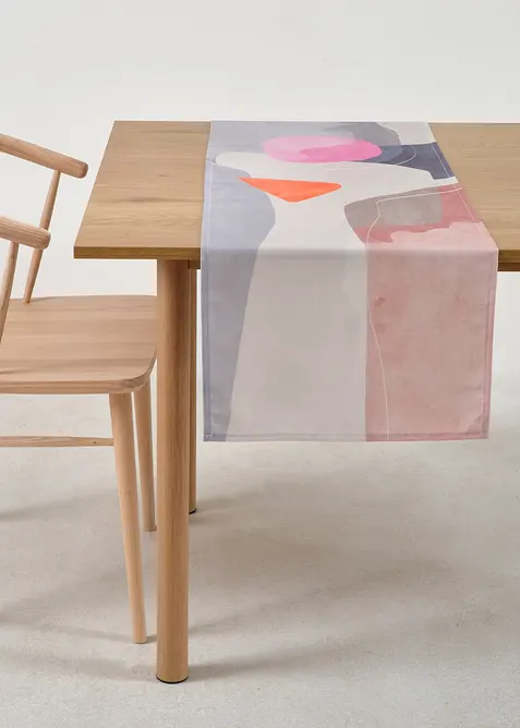 Tafelloper met grafisch motief, waterafstotend, bonprix