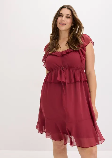 Jurk van chiffon in A-lijn, bonprix