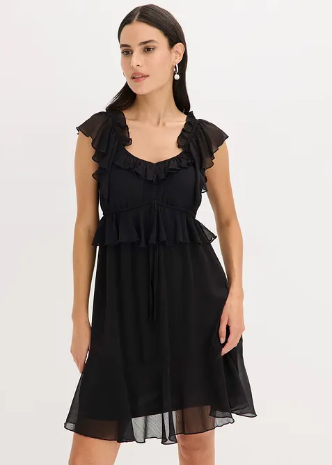 Jurk van chiffon in A-lijn, bonprix