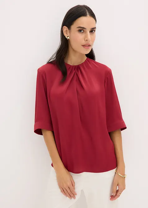 Blouse van glanzend satijn, bonprix