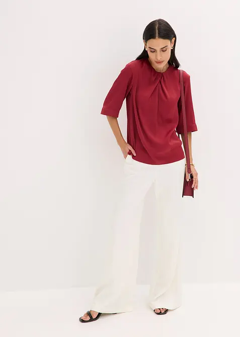 Blouse van glanzend satijn, bonprix