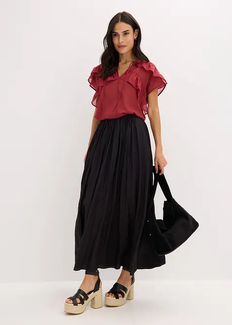 Maxirok van gestructureerde crinkle, bonprix