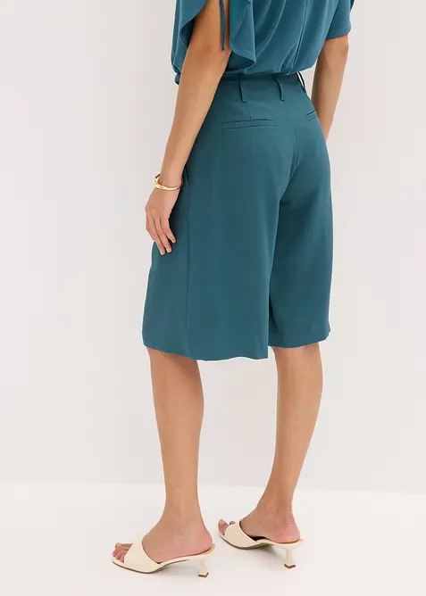 Wijde bermuda met bandplooien, bonprix