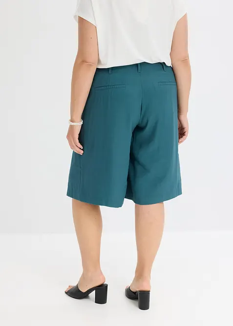 Wijde bermuda met bandplooien, bonprix