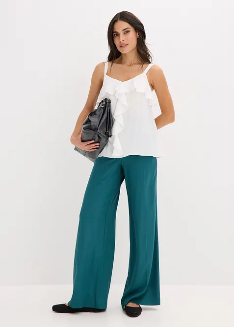 Top met spaghettibandjes in glanzend satijn, bonprix