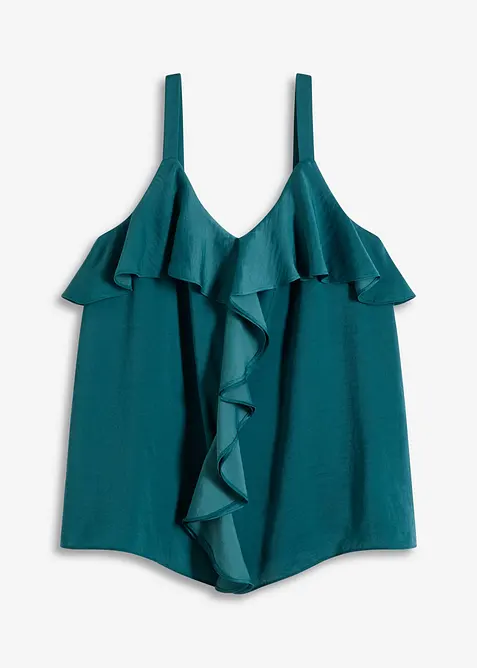 Top met spaghettibandjes in glanzend satijn, bonprix