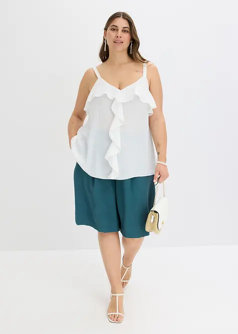 Top met spaghettibandjes in glanzend satijn, bonprix