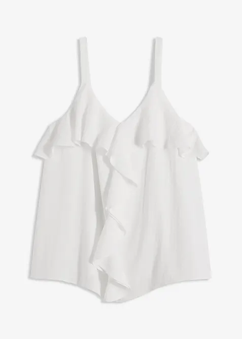 Top met spaghettibandjes in glanzend satijn, bonprix