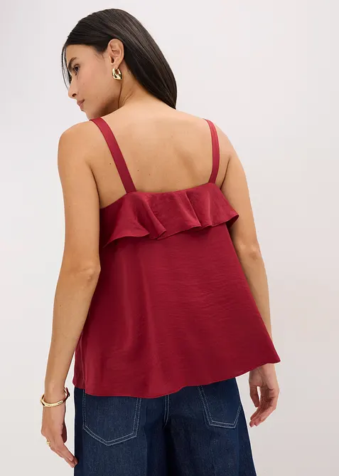 Top met spaghettibandjes in glanzend satijn, bonprix