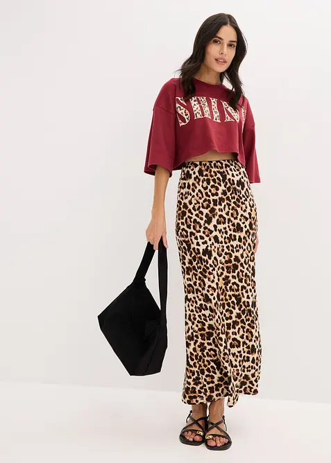 Midi rok van soepele viscose, bonprix