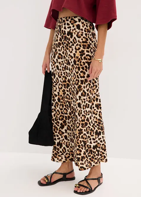 Midi rok van soepele viscose, bonprix