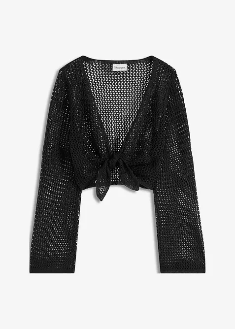 Kort vest in gehaakte look, bonprix