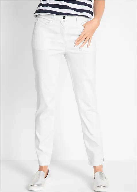 Stretch broek met rechte pijpen, mid waist, bonprix
