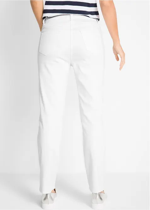 Stretch broek met rechte pijpen, mid waist, bonprix