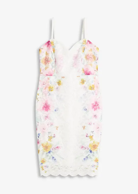 Kanten jurk met spaghettibandjes, bonprix