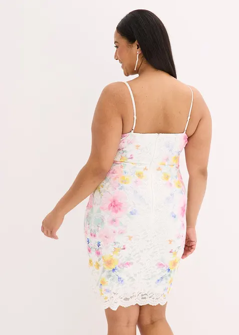 Kanten jurk met spaghettibandjes, bonprix