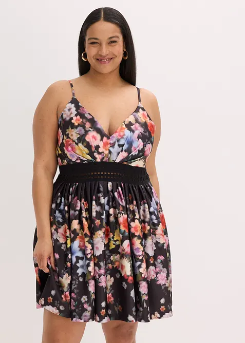 Mini jurk met gehaakte inzet, bonprix