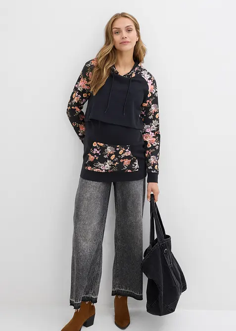 Zacht 2-in-1 zwangerschaps- en borstvoedingssweater, bonprix