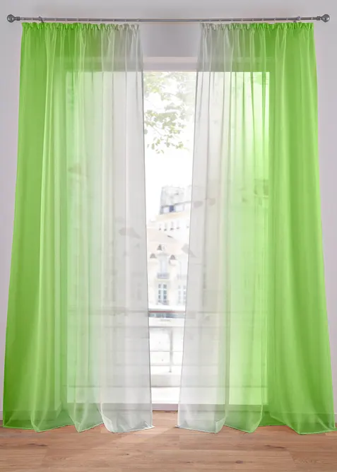 Gordijn van lichte voile, ook verkrijgbaar in extra lang (2 stuks), bonprix