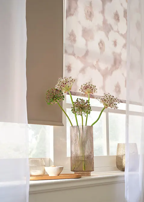 Rolgordijn met bloemenprint, bonprix
