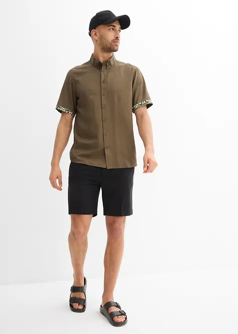 Overhemd met korte mouwen, slim fit, bonprix