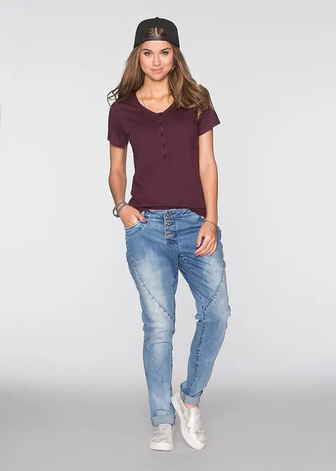 T-shirt van katoen-viscosemix, bonprix