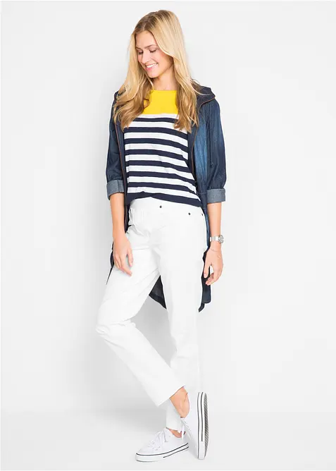 Twill broek van elastisch katoen, bonprix