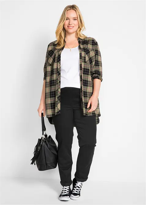 Twill broek van elastisch katoen, bonprix