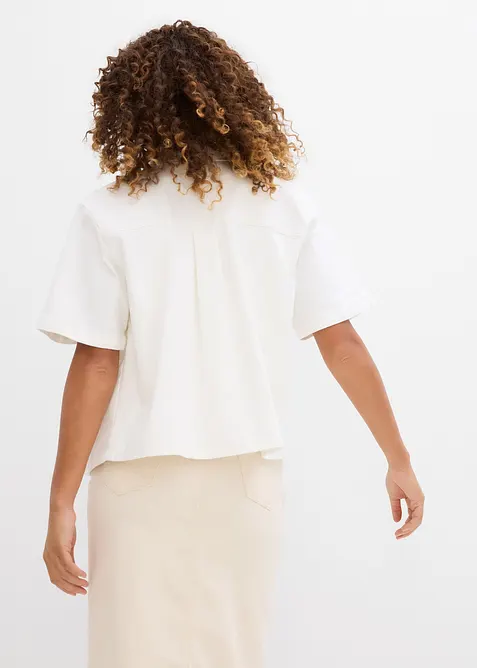 Oversized spijkerblouse, bonprix