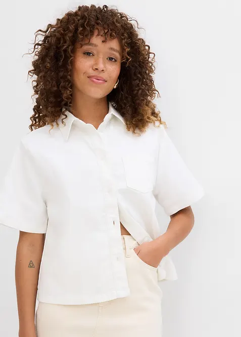 Oversized spijkerblouse, bonprix