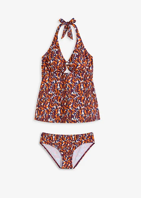 Halternek tankini (2-dlg. set) met ringdetail, bonprix