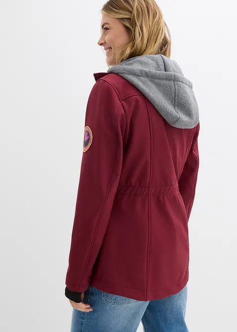 Lange softshell jas in layerlook, waterafstotend, bonprix