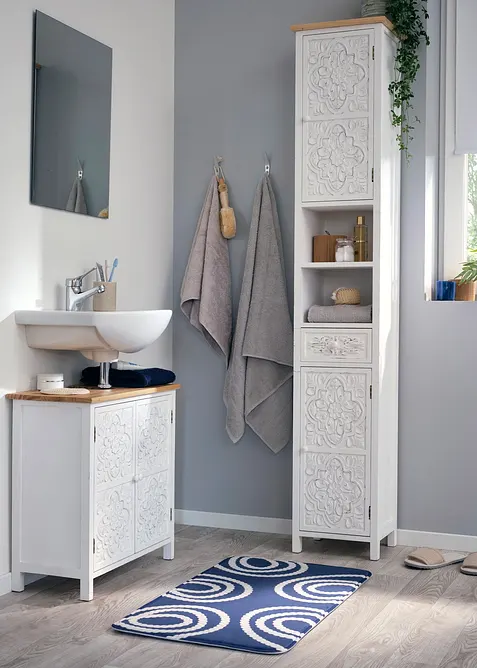 Hoge smalle kast met ornament, bonprix