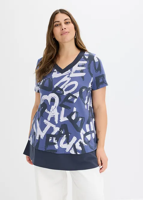 Longshirt met korte mouwen, bonprix