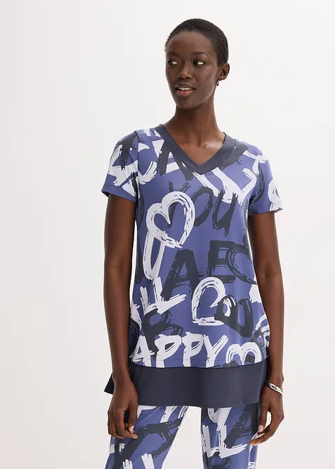 Longshirt met korte mouwen, bonprix