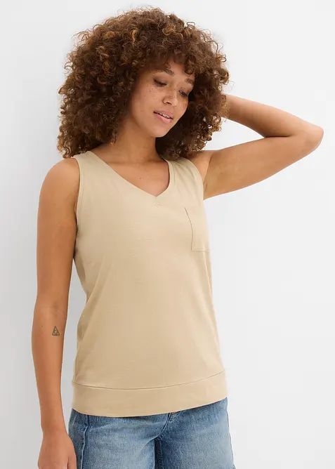 Tanktop van biologisch katoen (set van 2), bonprix