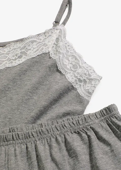 Shortama met sierlijk kant, bonprix