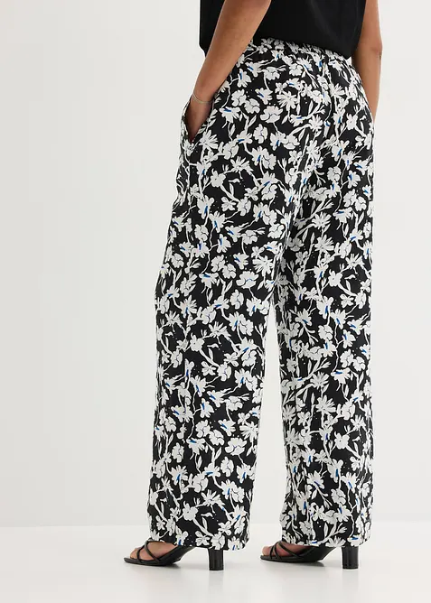 Palazzo broek van gestructureerde stof, bonprix