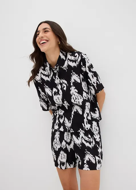 Viscose blouse met korte mouwen, bonprix