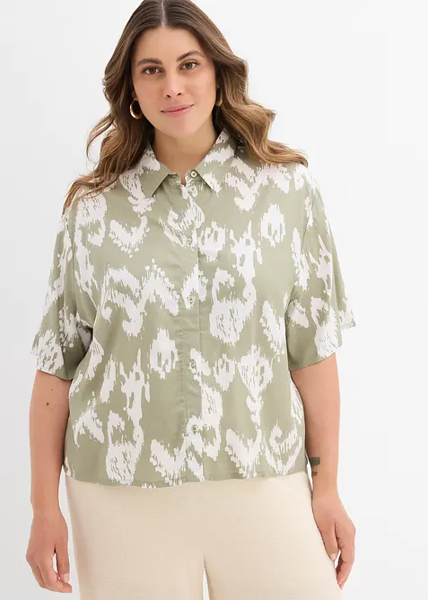 Viscose blouse met korte mouwen, bonprix
