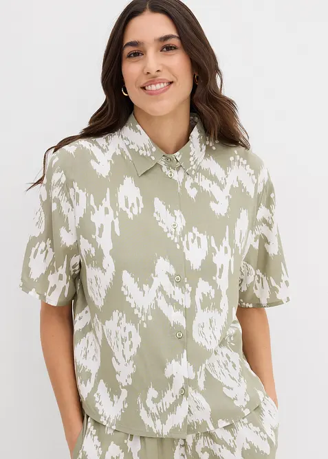 Viscose blouse met korte mouwen, bonprix