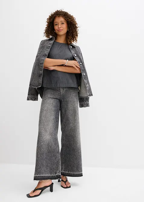 Spijker blousetop van biologisch katoen, bonprix