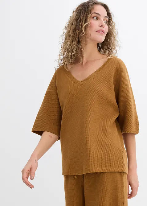 Gestructureerd shirt van katoen, bonprix