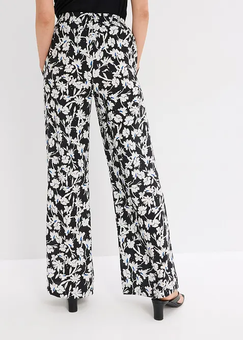 Palazzo broek van gestructureerde stof, bonprix