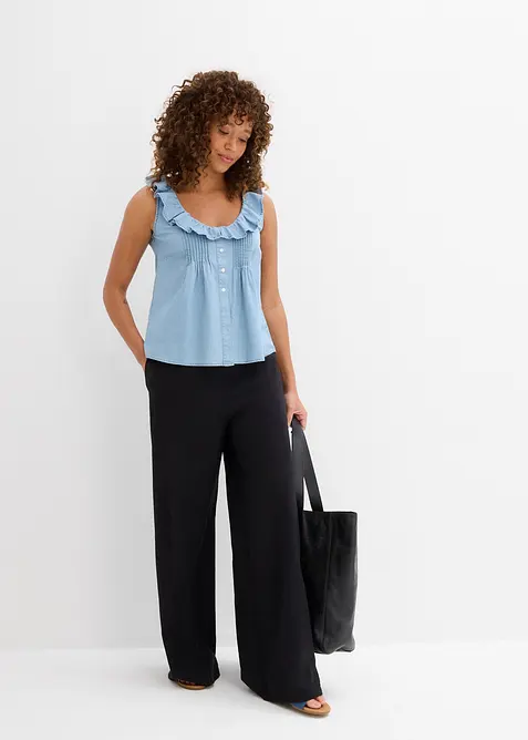 Spijker blousetop van biologisch katoen, bonprix