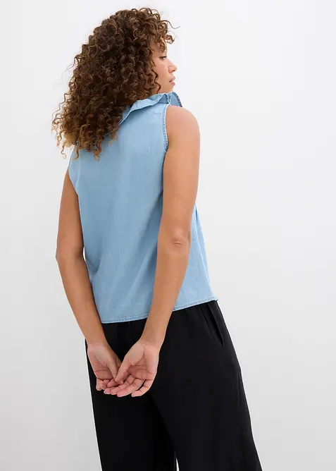 Spijker blousetop van biologisch katoen, bonprix