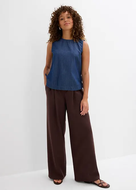 Spijker blousetop van biologisch katoen, bonprix